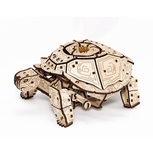 EWA ECO-WOOD-ART Деревянный конструктор 3D Механическая Черепаха 1.0 гипсовая фигурка для раскрашивания черепаха