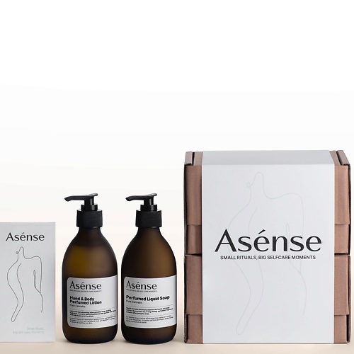 ASENSE Подарочный набор парфюмированный лосьон и жидкое мыло для тела и рук аромат каннабиса