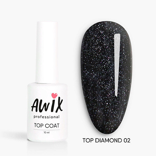 AWIX Топ для гель лака опал с шиммером эффектом мерцания Diamond 10.0 mone professional пудра для создания объема и текстуры волос с эффектом мерцания pink bubbles