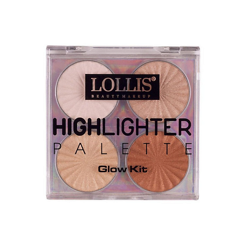 цена Хайлайтер для лица LOLLIS Хайлайтер для лица Highlighter Palette Glow Kit