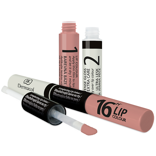 Тинт для губ DERMACOL Устойчивая краска 16H Lip Colour для губ 2 в 1 цена и фото