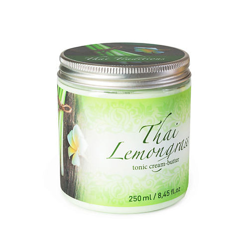 THAI TRADITIONS Крем баттер для тела увлажняющий питательный для сухой кожи с маслами Лемонграсс 250.0