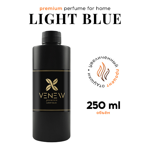 VENEW Наполнитель для ароматического диффузора рефил Light blue 250.0 venew наполнитель для ароматического диффузора рефил bourbon coffee 500