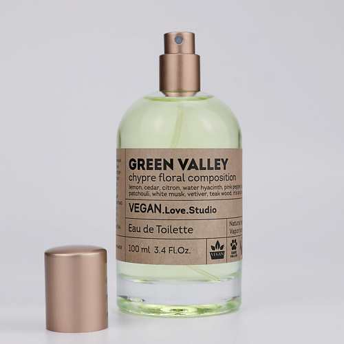 VEGAN.LOVE.STUDIO Туалетная вода женская Green Valley 100.0 средство для удаления жира green love 500 мл