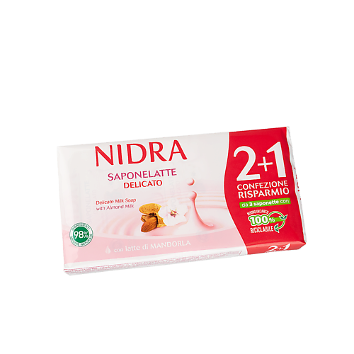 Мыло твердое NIDRA Мыло твердое кусковое с миндальным молоком цена и фото