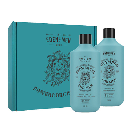 Набор средств для ванной и душа EDEN Подарочный набор For men шампунь+гель для душа цена и фото