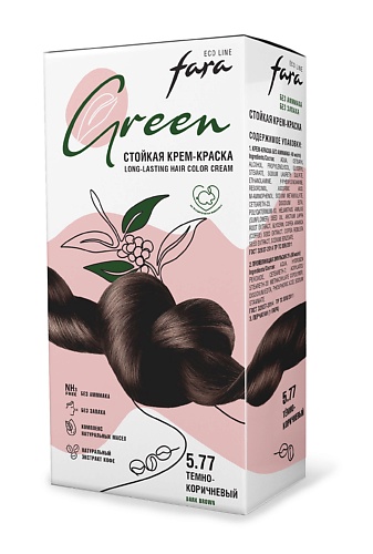 цена Краска для волос FARA Стойкая крем-краска без аммиака Eco Line Green