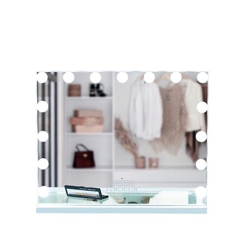 FENCHILIN Мультимедийное настольное зеркало с подсветкой, с Bluetooth, 46х58 ilikegift зеркало настольное sweetday pink
