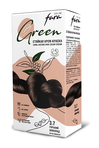 Краска для волос FARA Стойкая крем-краска без аммиака Eco Line Green крем краска стойкая для волос fara eco line green 7 7 каштан