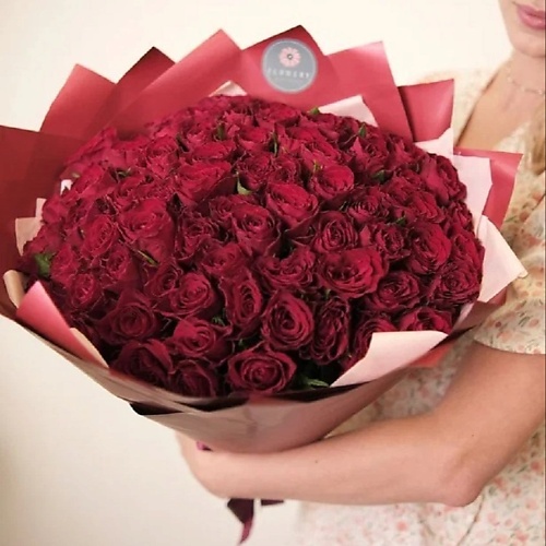 FLOWERY Роза Кения 40 см красные (Premium) 71 шт saival premium ошейник цветной край с кольцом красные края