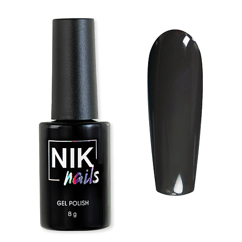 nik Гель-лак для ногтей NIK NAILS Гель-лак для ногтей темного плотного оттенка Dark