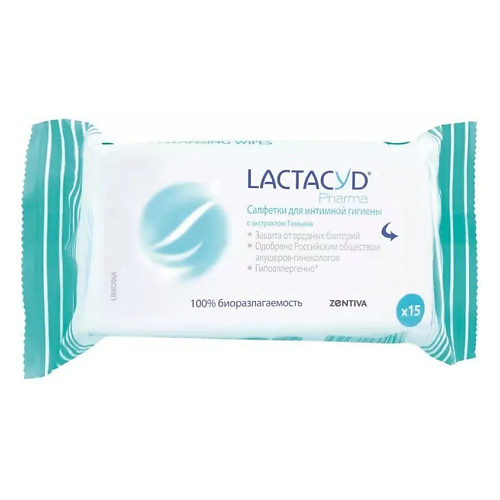 LACTACYD Салфетки для интимной гигиены с экстрактом тимьяна 15.0 MPL304029