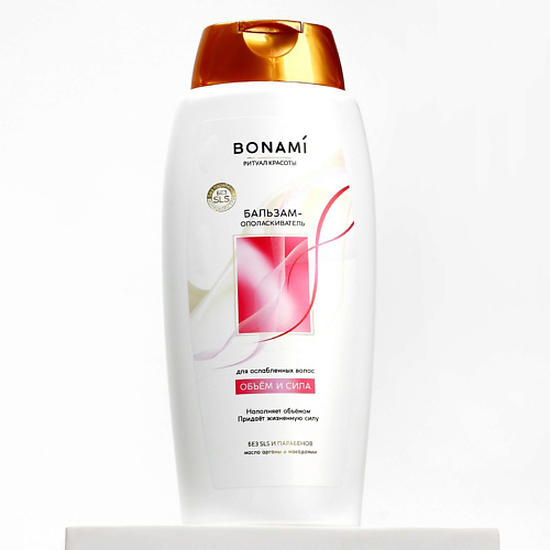 BONAMI Бальзам  для волос с маслом аграны и макадамии, объем и сила 750.0 bonami шампунь для волос с маслом арганы и жожобы восстановление 750 0