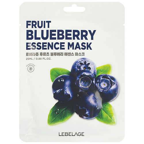 маска для лица shinetree маска для лица fresh fruit с экстрактом черники Маска для лица LEBELAGE Тканевая маска для лица с экстрактом черники