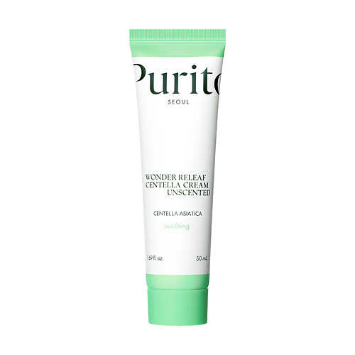 PURITO Восстанавливающий крем для чувствительной кожи Wonder Releaf Centella Cream Unscented 50.0 haruharu wonder интенсивно увлажняющий крем honey green aqua bomb