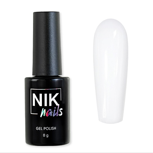 Гель-лак для ногтей NIK NAILS Гель-лак для ногтей белый глянцевый nik nails pastila rubber base 06 8 ml