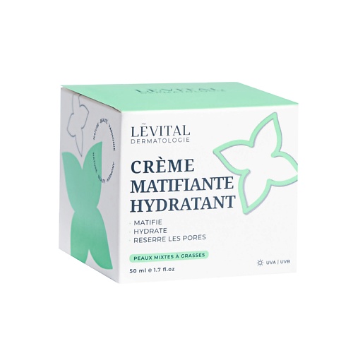 LEVITAL Крем для лица матирующий для жирной кожи с лифтинг-эффектом Crème Matifiante Hydratant 50.0 матирующий защитный крем mattify