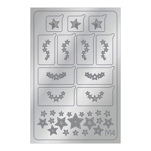

AEROPUFFING Металлизированные наклейки Metallic Stickers №M04 Silver, Металлизированные наклейки Metallic Stickers №M04 Silver