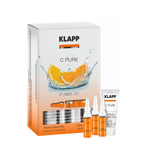Набор средств для лица KLAPP COSMETICS Набор Сила витамина C C PURE Power Set набор для ухода за лицом klapp skin care science c pure power set 1 шт