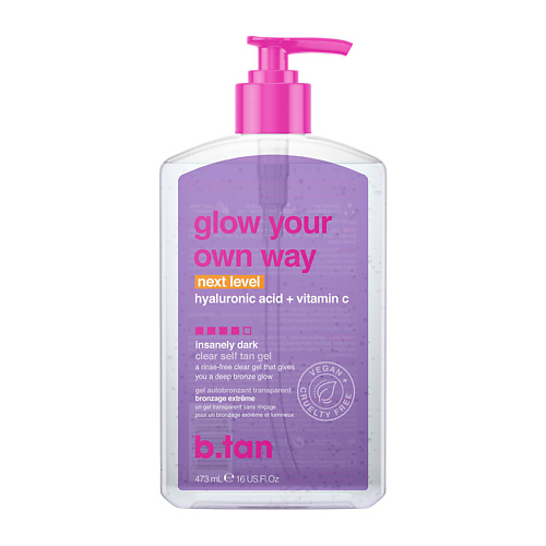 B.TAN Гель-автозагар glow your own way next level self tan gel 473.0 термозащитный спрей style your self