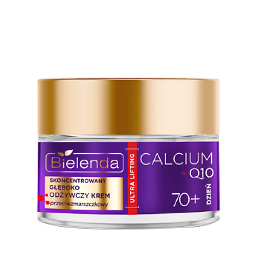 концентрированная увлажняющая мицеллярная вода bielenda calcium q10 moisturizing anti wrinkle 500 мл Крем для лица BIELENDA Глубоко питательный крем Calcium + Q10 70+ день
