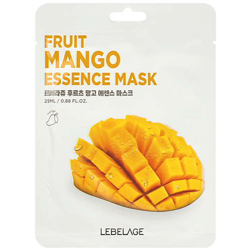 Маска для лица LEBELAGE Тканевая маска для лица с экстрактом манго уход за лицом jkosmec 5c cure тканевая маска для лица с экстрактом манго