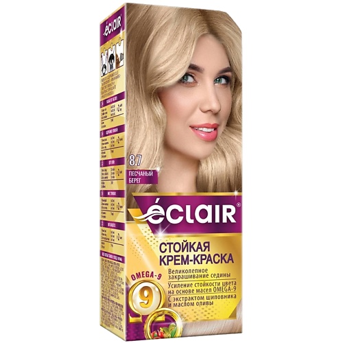 ECLAIR Стойкая крем-краска  для волос с маслами OMEGA 9 MPL309516