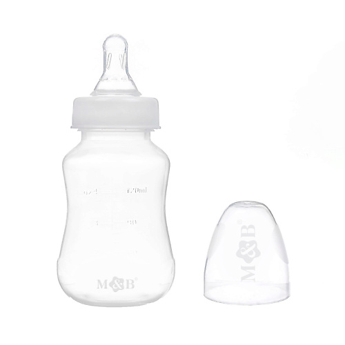 MUM&BABY Бутылочка для кормления, классическое горло, приталенная, от 0 месяцев MPL314663 - фото 1