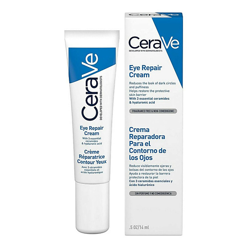 Крем для глаз CERAVE Крем для области вокруг глаз EYE REPAIR CREAM восстанавливающий крем для кожи вокруг глаз тетра пептид и центелла age repair eye cream tetra peptide