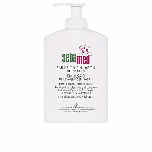 Гель для душа SEBAMED Гель для душа Soap-Free Emulsion с аллантоином и витаминами для чувствительной кожи цена и фото