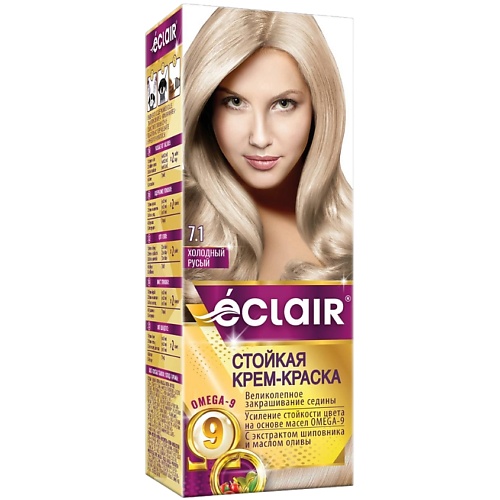 ECLAIR Стойкая крем-краска  для волос с маслами OMEGA 9 MPL309825