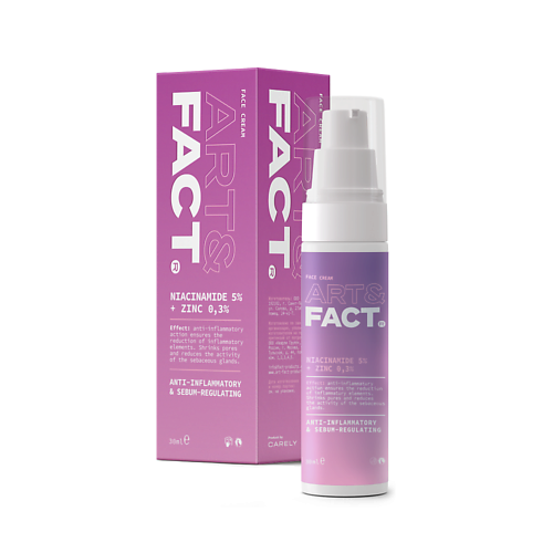 ART&FACT Корректирующий крем-гель антиакне для проблемной кожи с ниацинамидом и цинком 30.0