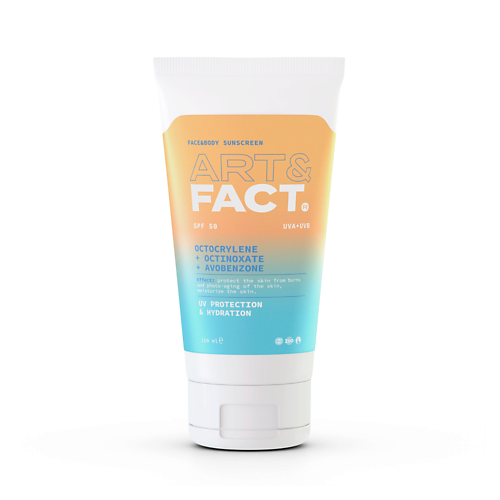 ART&FACT Ежедневный солнцезащитный крем для лица и тела с химическими фильтрами, SPF 50 150.0