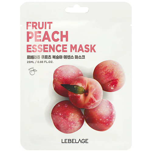 Маска для лица LEBELAGE Тканевая маска для лица с экстрактом персика тканевая маска c экстрактом персика 25 г