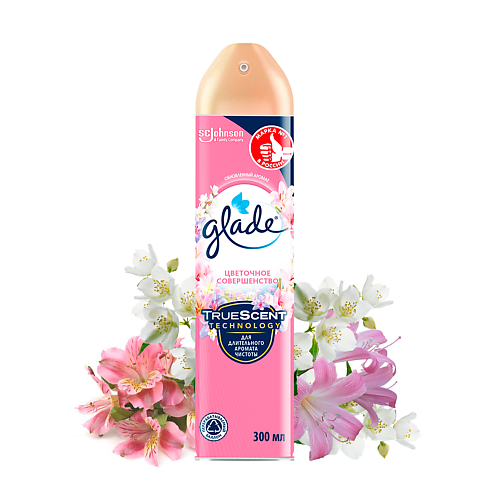 Освежитель воздуха GLADE Аэрозоль Цветочное совершенство ароматы для дома glade аэрозоль свежесть утра