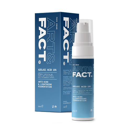 ART&FACT Противовоспалительный анти-акне крем для лица с азелаиновой кислотой 15 % 30.0