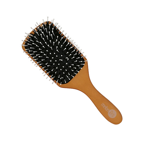 Щетка для волос MELONPRO Расческа-щетка деревянная прямоугольная, 24 см щетка для волос melonpro щетка для волос 9 рядная