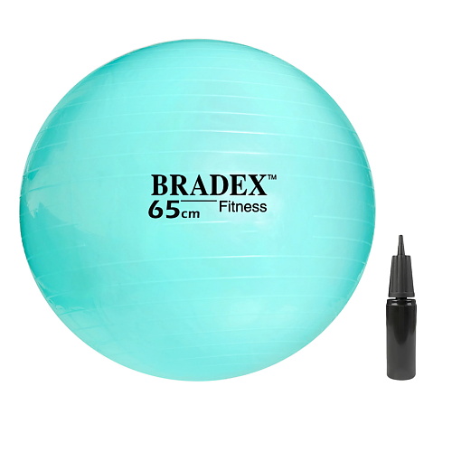 BRADEX Мяч для фитнеса ФИТБОЛ-65 с насосом MPL300643 - фото 1