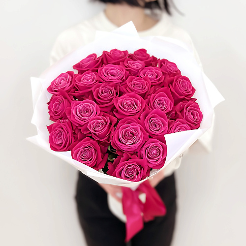 Букет живых цветов ЛЭТУАЛЬ FLOWERS Букет из розовых роз 25  шт / букет роз/ красивый букет букет роз мемори лейн 9шт