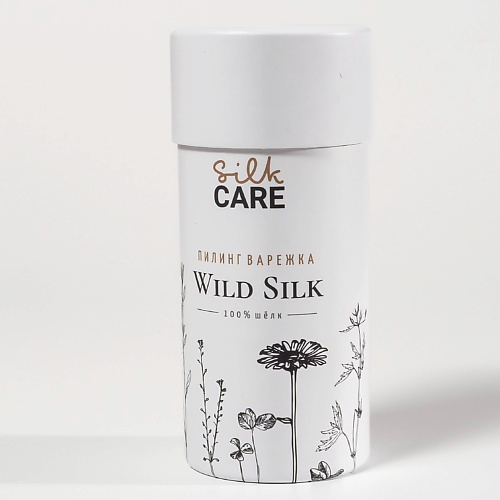 Рукавичка для тела SILK CARE Шелковая варежка для пилинга Wild Silk в подарочной упаковке цена и фото