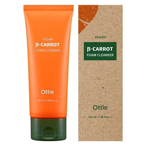 Пенка для снятия макияжа OTTIE Очищающая веган-пенка на основе органической моркови Ottie Vegan Beta-Carrot Foam Cleanser очищающая пенка для лица ottie vegan beta carrot foam cleanser 100 мл