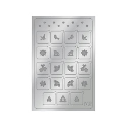 Металлизированные наклейки Metallic Stickers №M02 Silver