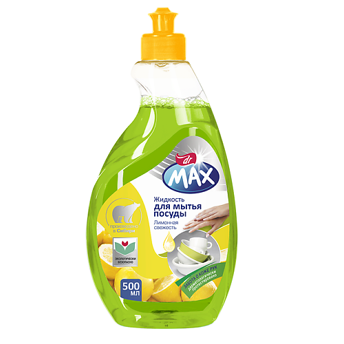 Жидкость для мытья посуды DR MAX Жидкость для мытья посуды концентрированная Лимонная свежесть средства для мытья посуды dr tuttelle пена для мытья детских принадлежностей
