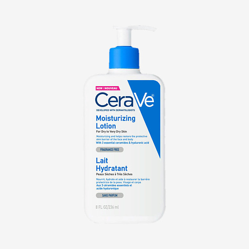 фото Cerave лосьон увлажняющий для сухой кожи с церамидами for dry to very dry skin 236.0