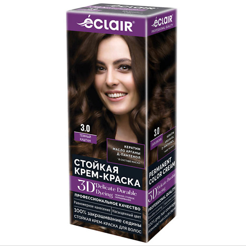 ECLAIR Стойкая крем краска для волос 3D MPL308742