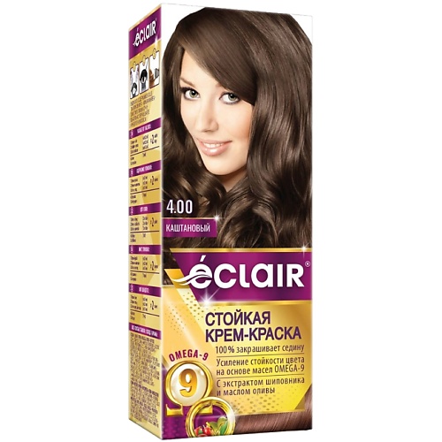 ECLAIR Стойкая крем-краска  для волос с маслами OMEGA 9 MPL309501