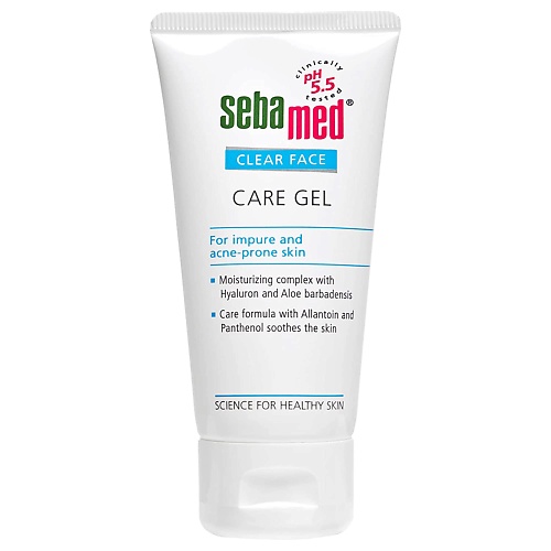 Гель для лица SEBAMED Увлажняющий и успокаивающий гель Clear Face Care Gel  для проблемной кожи точечные средства gigi гель успокаивающий acnon spot gel