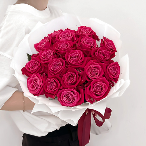 Букет живых цветов ЛЭТУАЛЬ FLOWERS Букет из розовых роз 19 шт / букет роз/ красивый букет