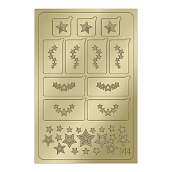 Металлизированные наклейки Metallic Stickers №M04 Gold