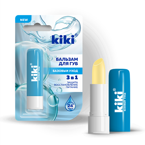 KIKI Бальзам для губ увлажняющий базовый уход ультраувлажняющий торфяной бальзам для волос kikimora kiki b1 1000 мл